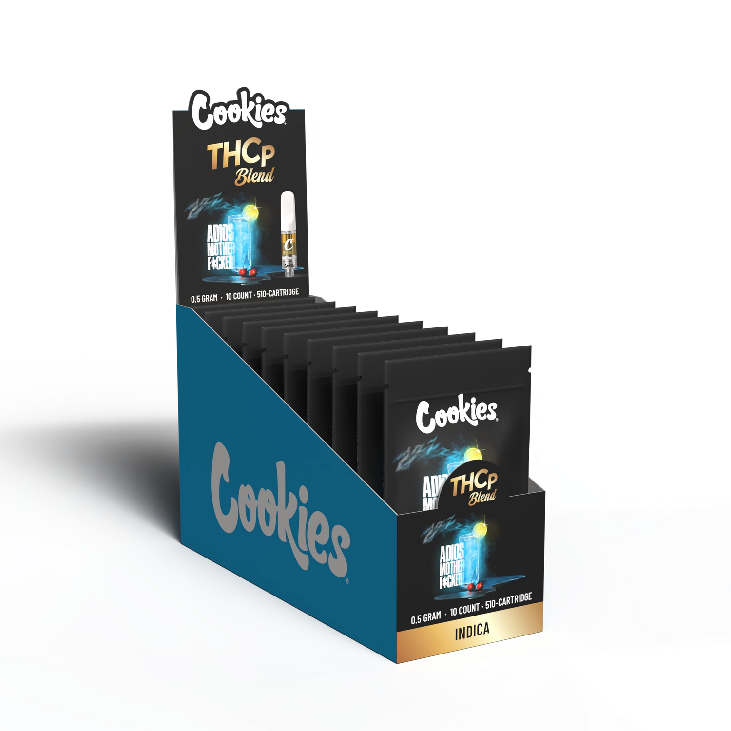 THCP Blend Cartridge 0.5g - Adios MF - 10ct Pop Box