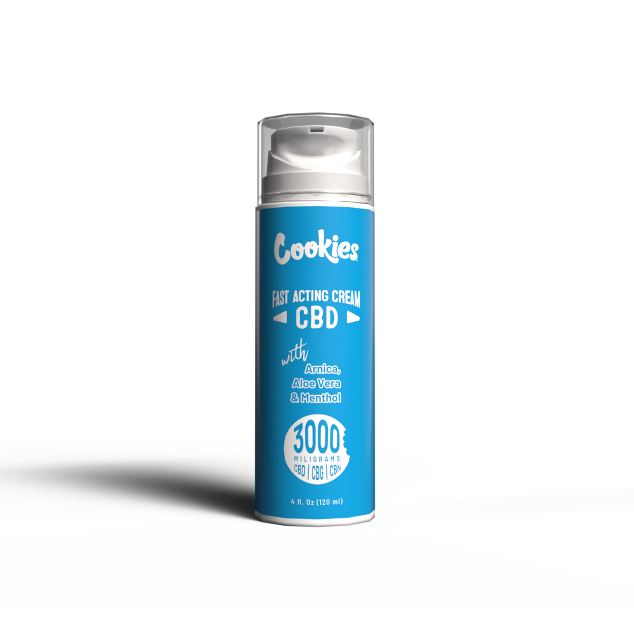 Cookies - CBD/CBG/CBN Cream 4oz 3000mg (1:1:1) w/ Menthol + Aloe Vera + Arnica