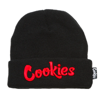 Cookies | Black/Red | Original Mint Embroidered Knit Beanie
