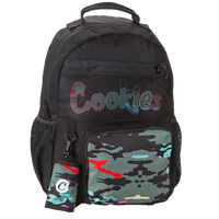 Cookies | Black | Escobar Cam Pieced Canvas Backpack w/ Mesh Pocket