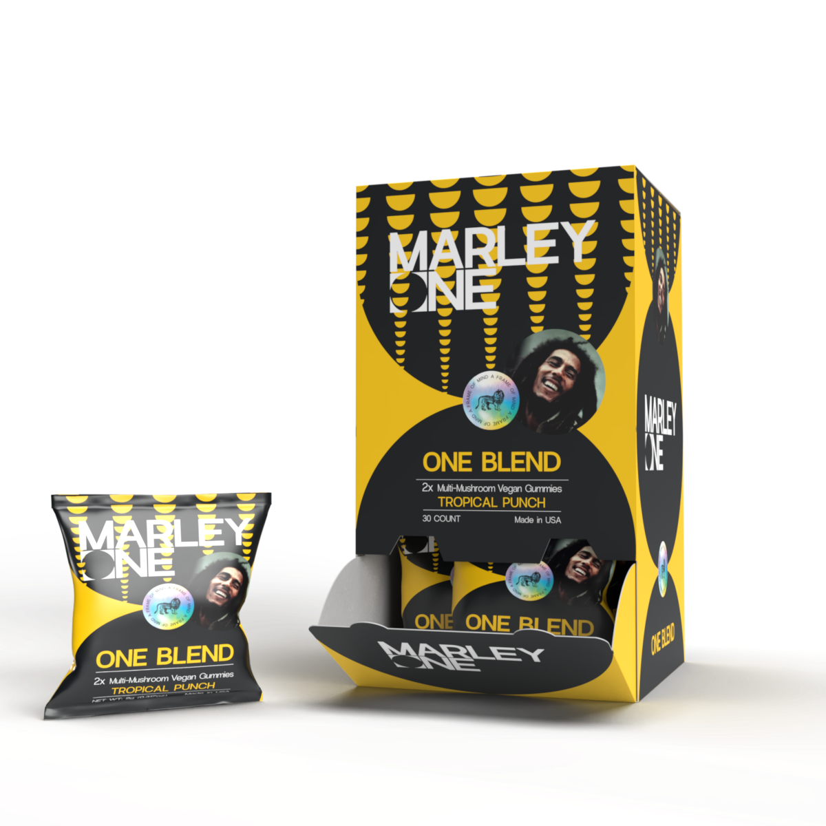 One Blend Gummy 6mg 2ct Bag - Tropical Punch - 30ct Pop Box