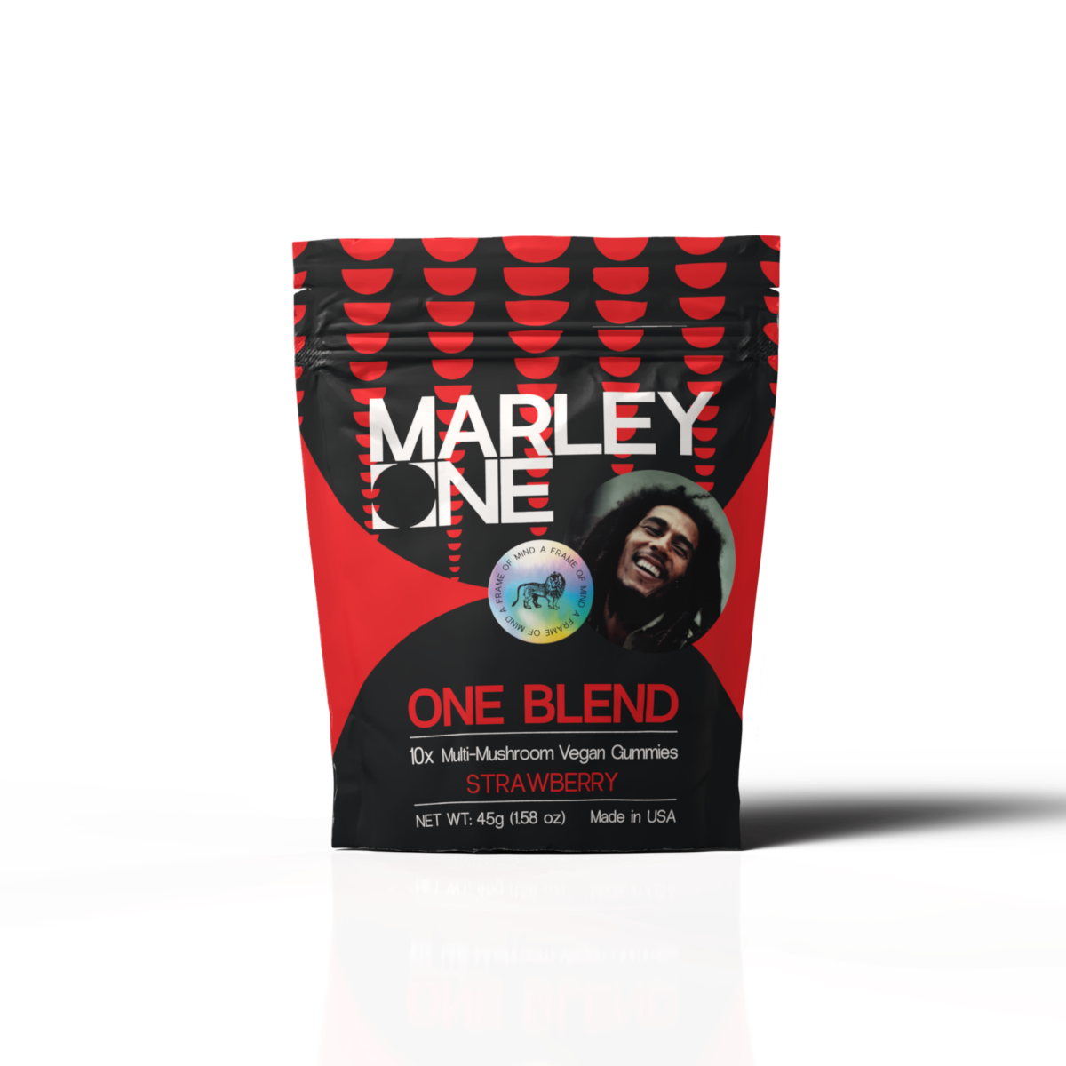 Marley One - Multi Mushroom Gummy 6mg 10ct Bag - One Blend - Strawberry