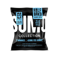Half Bak'd | Bluematic Razz | THC Blend Gummies | Hybrid