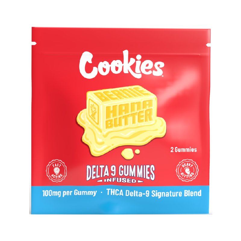 Delta 9 - Bernienhanna Butter 100mg Infused Gummy Pop Box